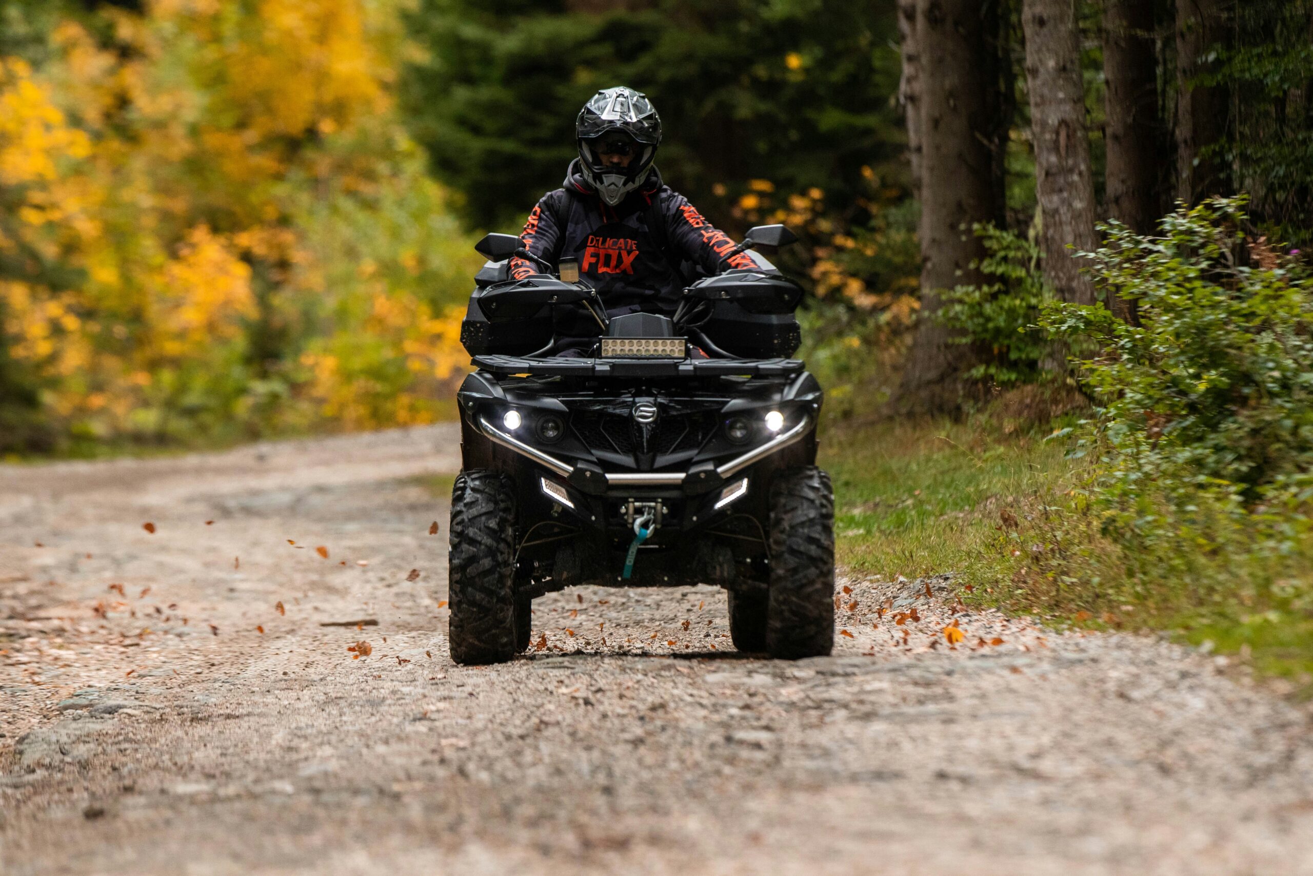 Person driving ATV